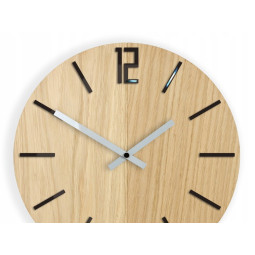 Ceasuri moderne din stejar CARLO - negru 33cm