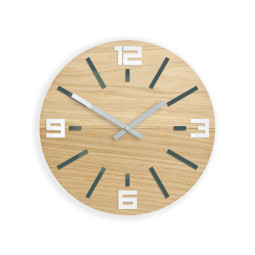 Ceasuri de perete din stejar, cu diametru de 33 cm