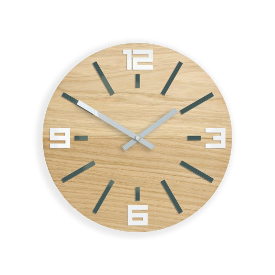 Ceasuri de perete din stejar, cu diametru de 33 cm