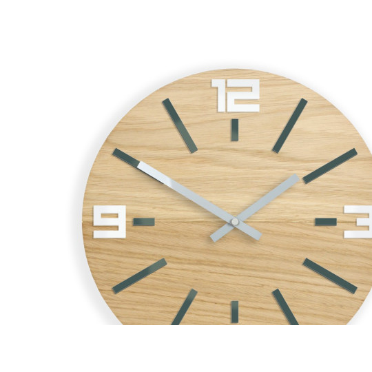 Ceasuri de perete din stejar, cu diametru de 33 cm