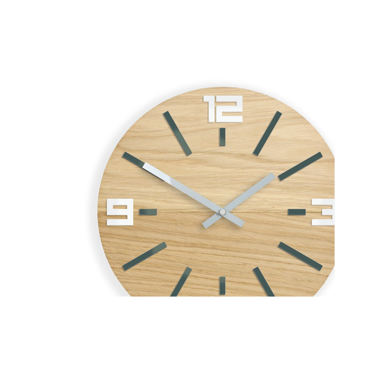 Ceasuri de perete din stejar, cu diametru de 33 cm