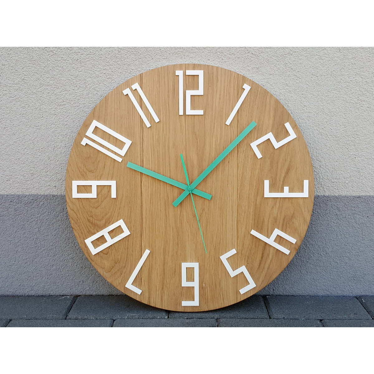 Ceasuri de perete Dub Slim alb 49 cm