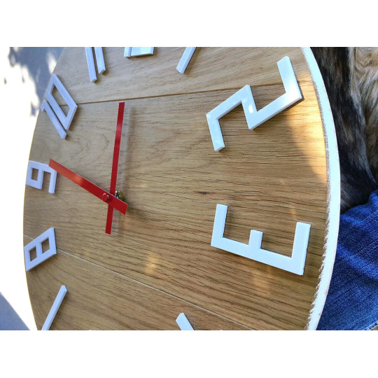 Ceas de perete Dub Slim alb 40 cm