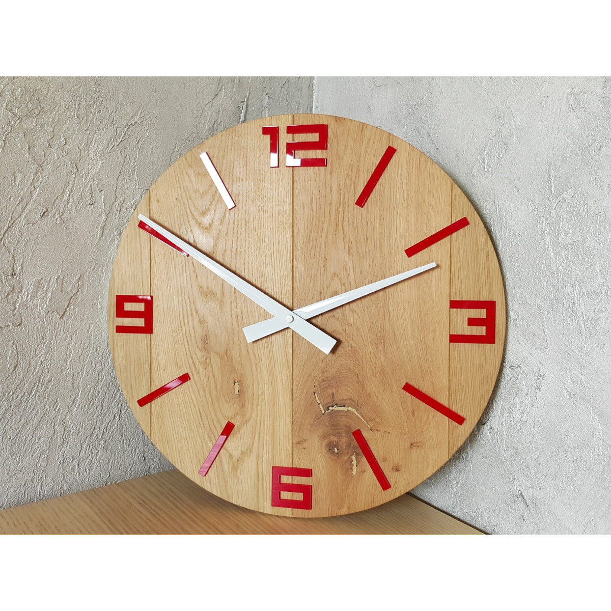Ceas de perete Rustic Dub Roșu 49cm