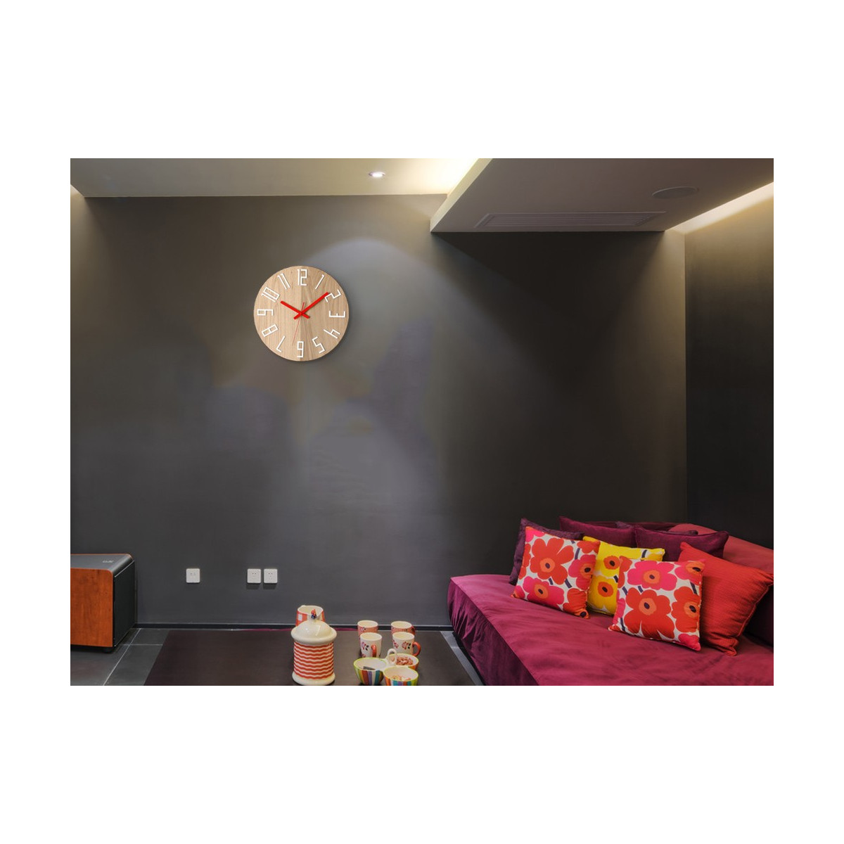 Ceas de perete din stejar NEXT 33 cm