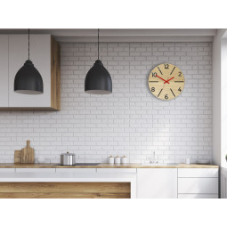 Ceas de perete modern din stejar AKSEL 33 cm