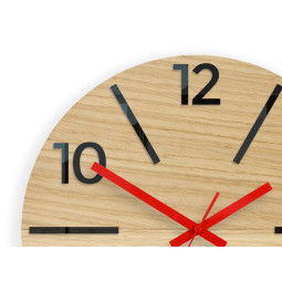 Ceas de perete modern din stejar AKSEL 33 cm