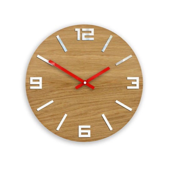 Ceas de perete din stejar de calitate ARABIC 33 cm