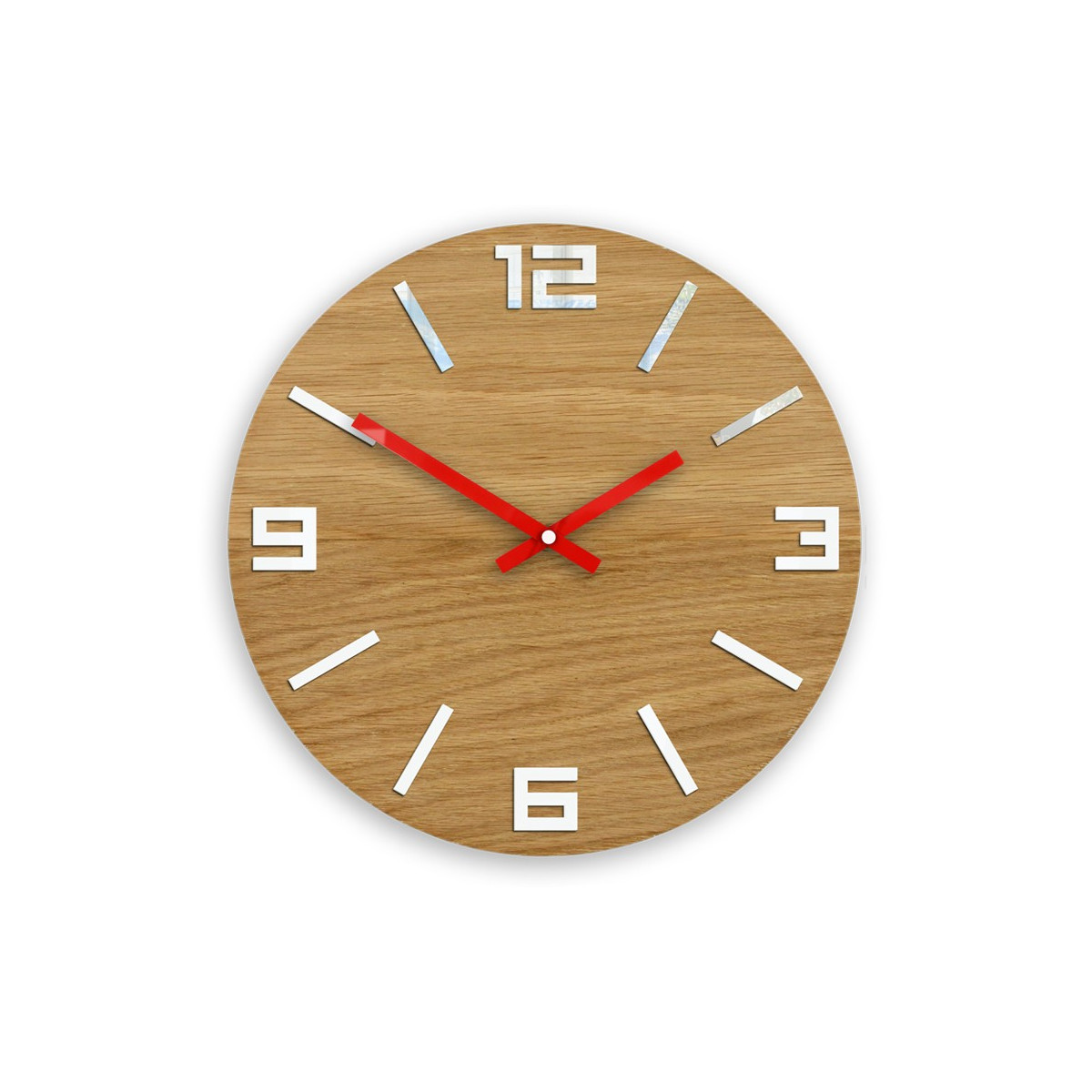 Ceas de perete din stejar de calitate ARABIC 33 cm