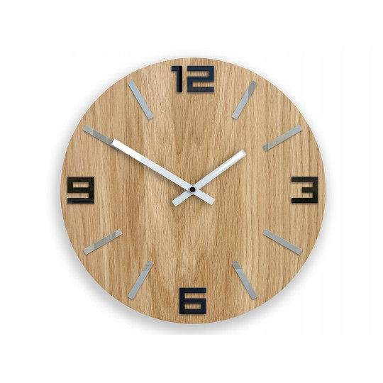 Ceasuri de perete 3D de calitate din stejar arabesc 33 cm