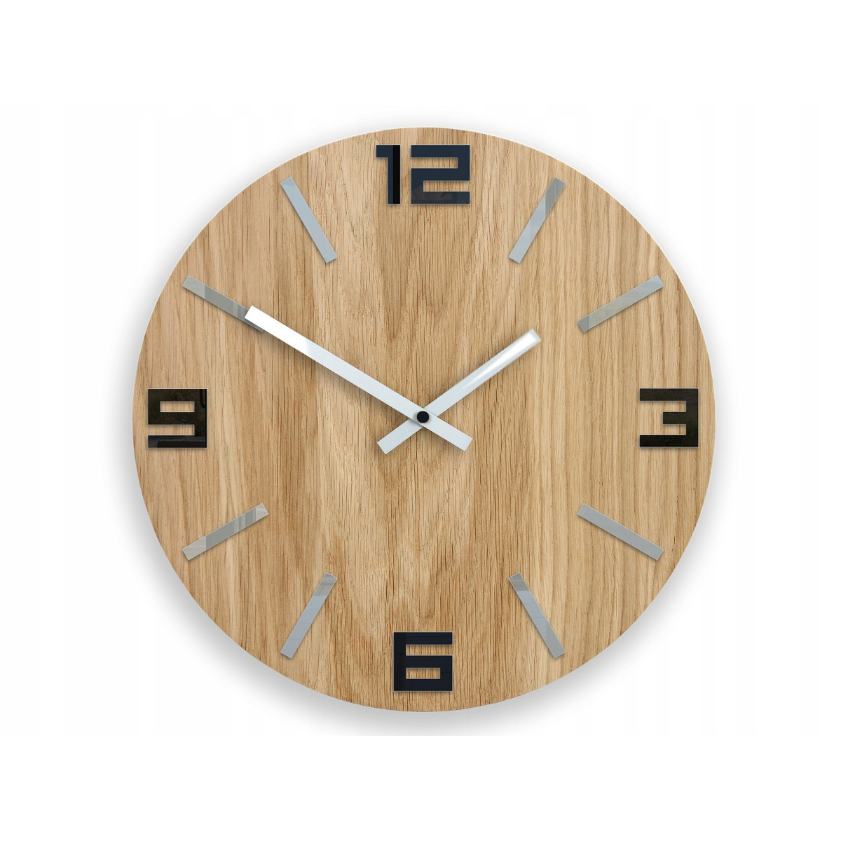 Ceasuri de perete 3D de calitate din stejar arabesc 33 cm