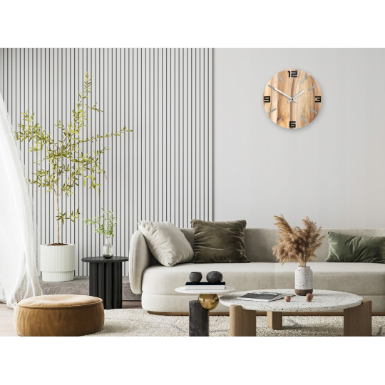 Ceasuri de perete 3D de calitate - nuc arabesc 33 cm