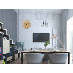 Ceas de perete SIMPLE de calitate - alb/negru 33 cm