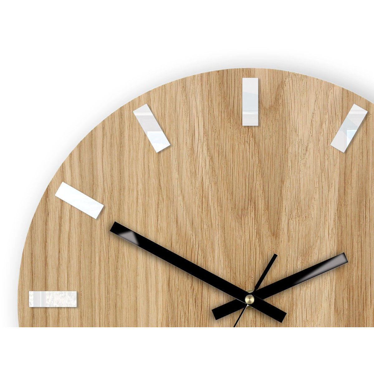 Ceas de perete SIMPLE de calitate - alb/negru 33 cm