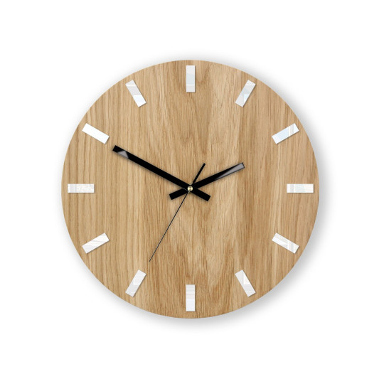 Ceas de perete SIMPLE de calitate - alb/negru 33 cm