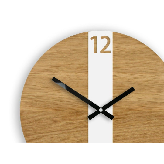 Ceas de perete Dub Strip White 33,5 cm