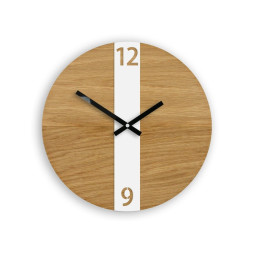 Ceas de perete Dub Strip White 33,5 cm