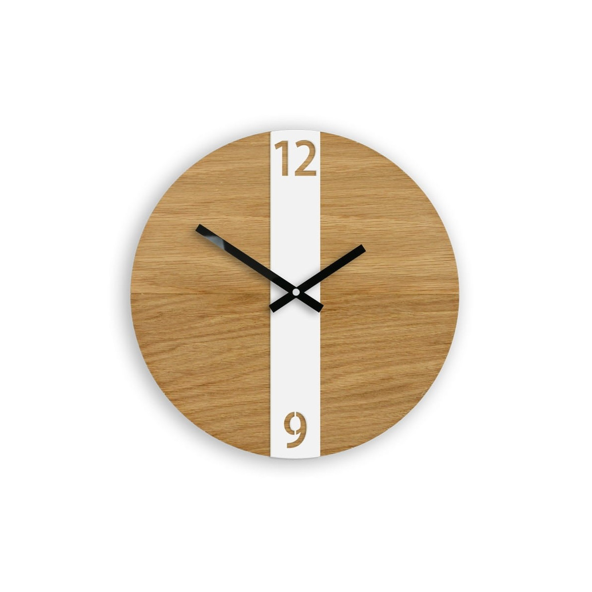 Ceas de perete Dub Strip White 33,5 cm