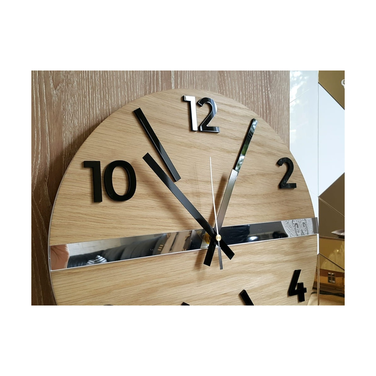 Ceasuri de perete din stejar de lux, 33 cm