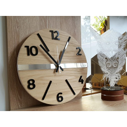 Ceasuri de perete din stejar de lux, 33 cm