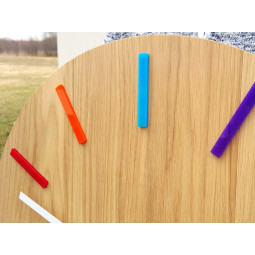 Ceas de perete colorat stejar 49cm