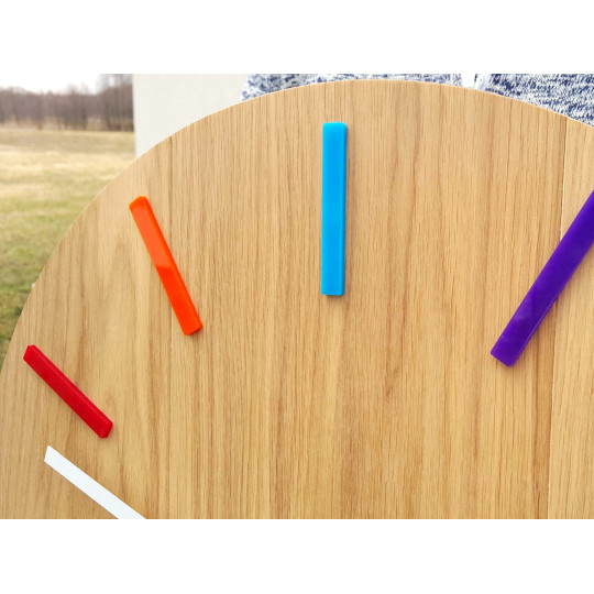 Ceas de perete colorat stejar 49cm