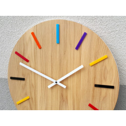 Ceas de perete colorat stejar 49cm