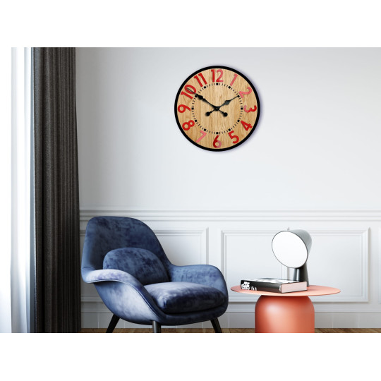 Ceas de perete Berlin roșu 33cm