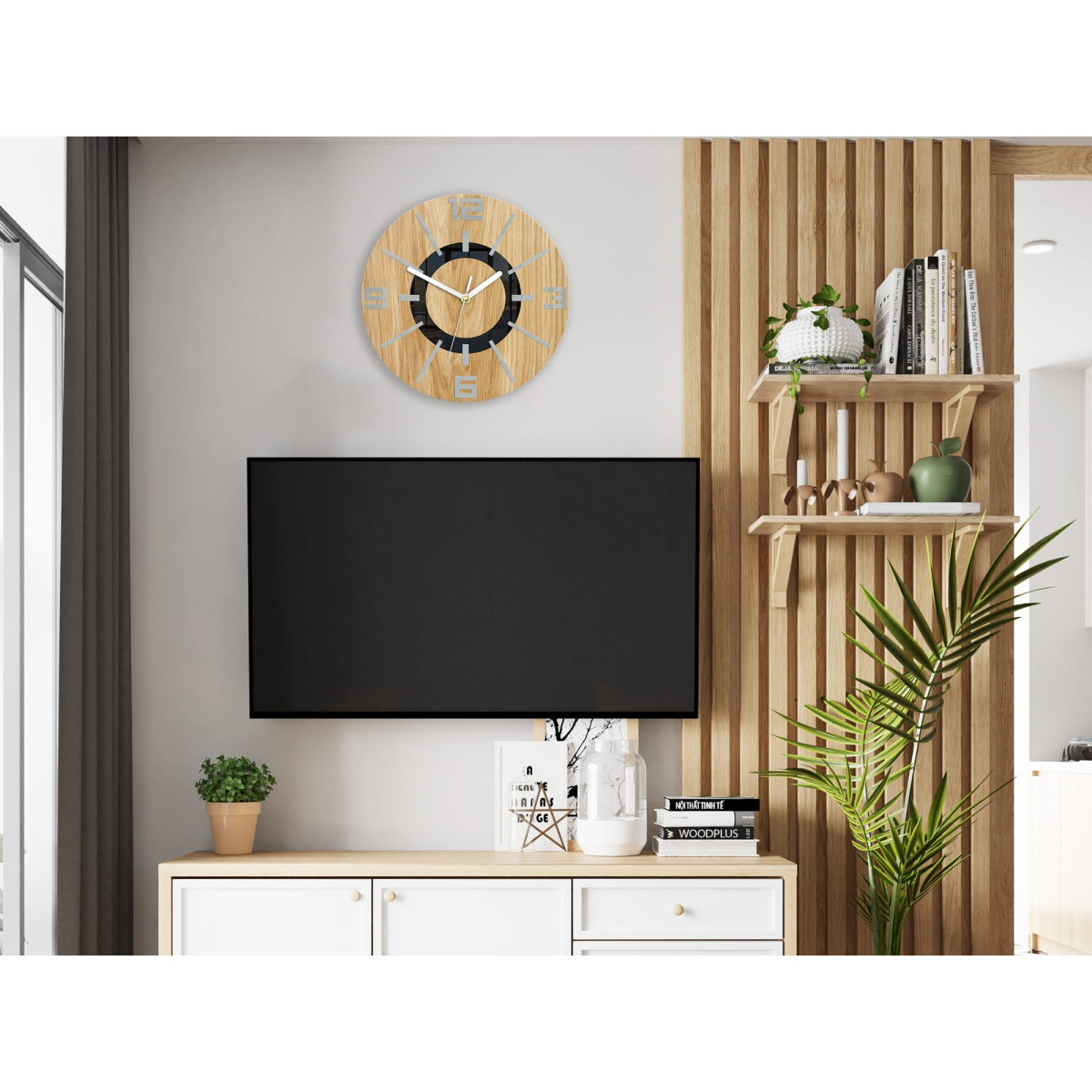 Ceas de perete Aladin gri 33 cm