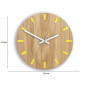 Ceas de perete galben simplu 33 cm