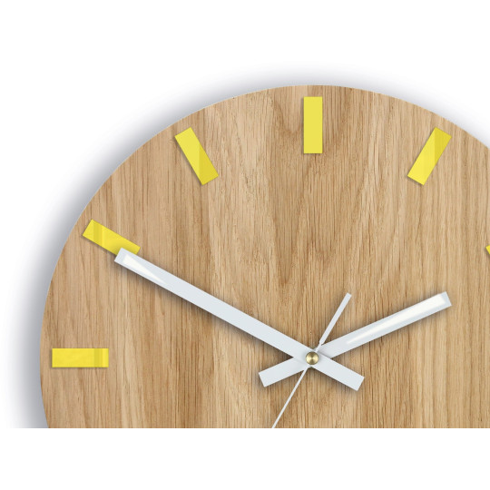 Ceas de perete galben simplu 33 cm