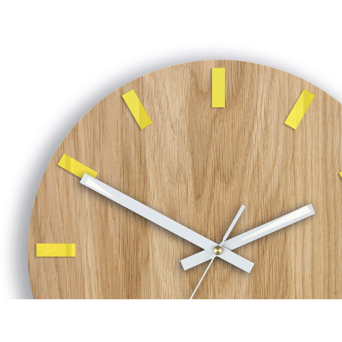 Ceas de perete galben simplu 33 cm