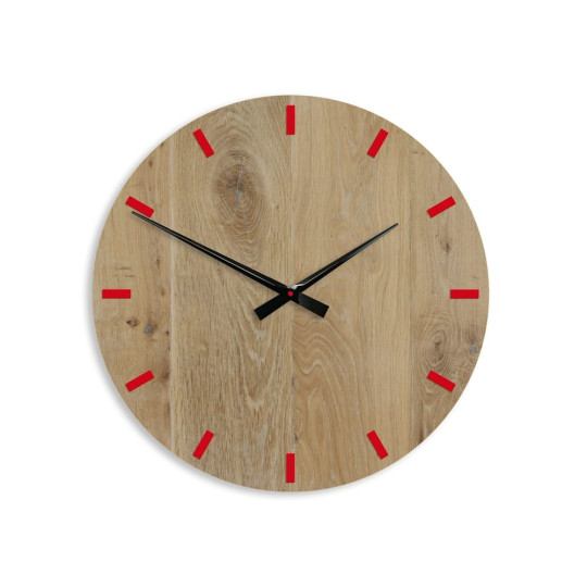 Ceasuri rustice de perete din stejar Solo 49 cm