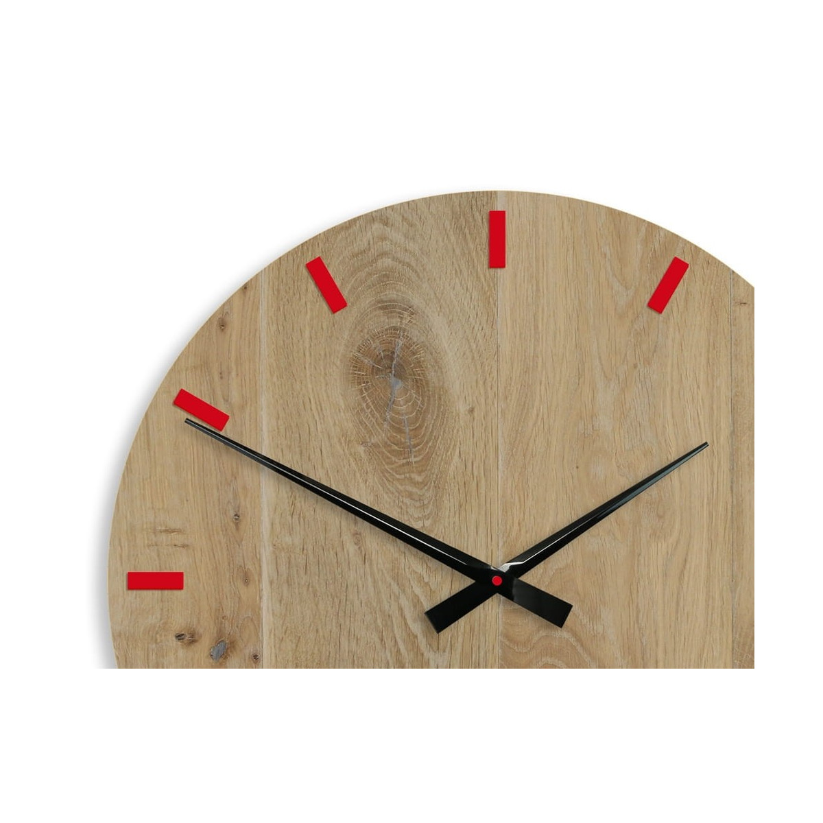 Ceasuri rustice de perete din stejar Solo 49 cm