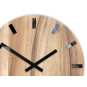 Ceas de perete simplu, nuc negru, 33 cm