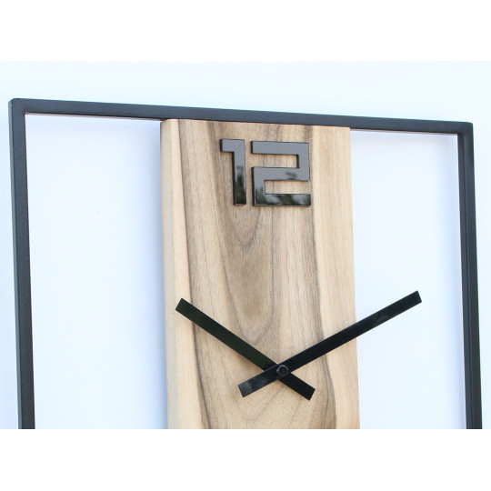 Ceas de mansardă din nuc, 33 cm