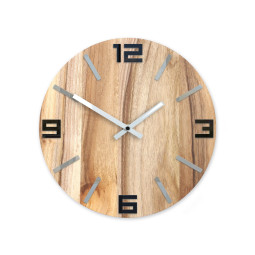 Ceasuri de perete din nuc cu aluminiu negru 33,5 cm