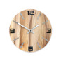 Ceasuri de perete din nuc cu aluminiu negru 33,5 cm