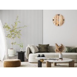 Ceasuri de perete din nuc cu aluminiu negru 33,5 cm