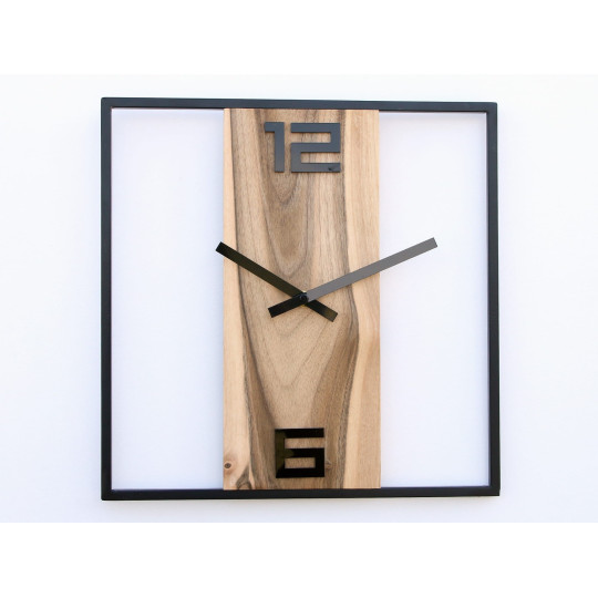 Ceasuri metalice și din lemn de nuc 33 cm