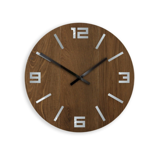 Ceas de perete din lemn cub fumuriu 40cm