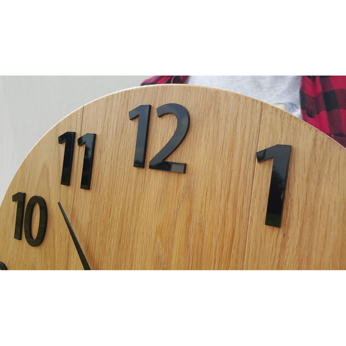 Ceasuri din lemn Amadeus negre 50 cm