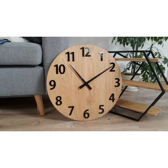 Ceasuri din lemn Amadeus negre 50 cm