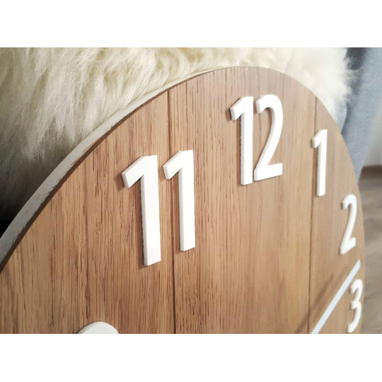 Ceas de perete din lemn Amadeus 50 cm