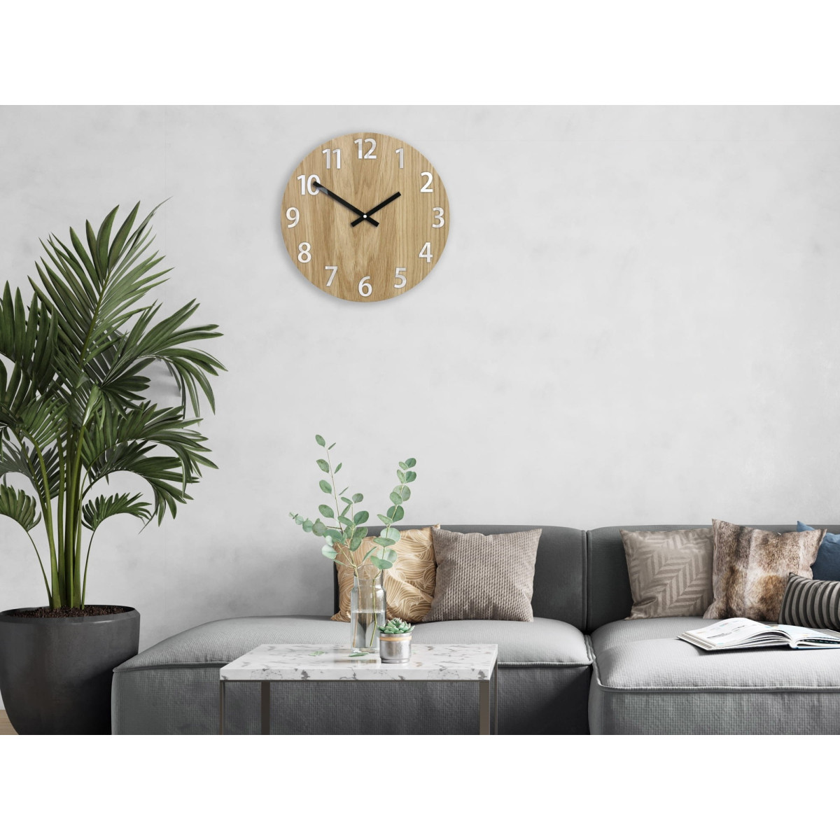 Ceas de perete din lemn Amadeus 33cm