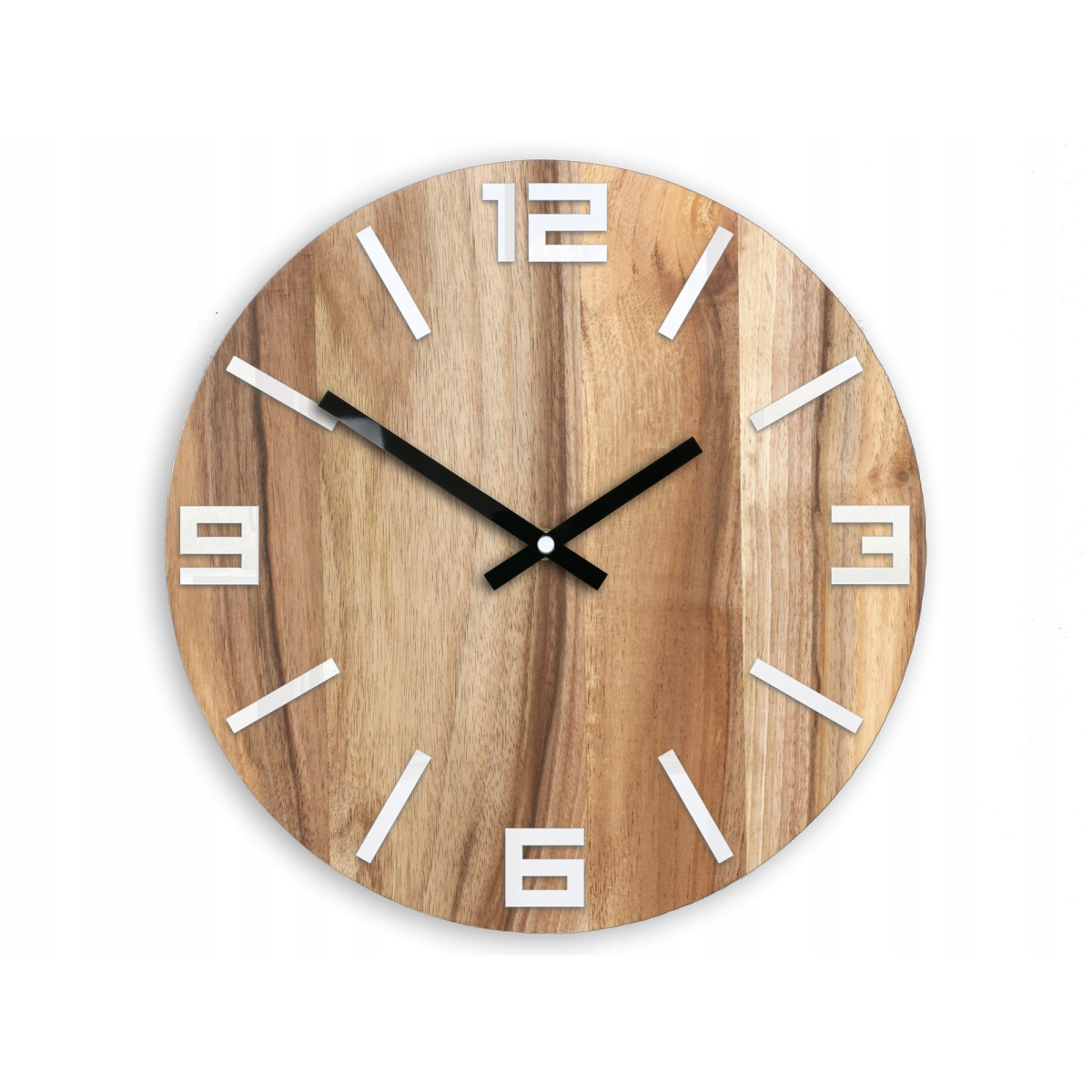 Ceasuri de perete de calitate din lemn de nuc, 33 cm
