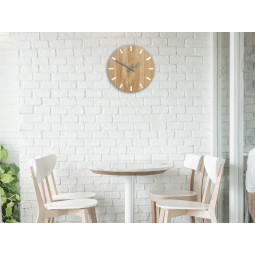 Ceasuri de perete din stejar SIMPLE - alb/gri 33 cm