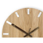 Ceasuri de perete din stejar SIMPLE - alb/maro 33 cm