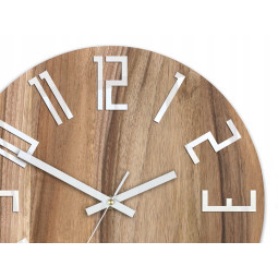 Ceasuri de perete din nuc SLIM 33 cm