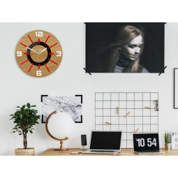 Ceasuri roșii din lemn Aladdin 33 cm